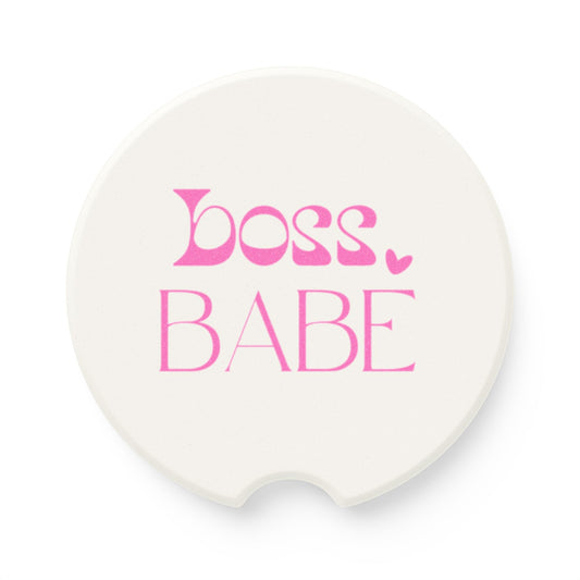 Boss Babe Soapstone Car Coaster - Cute Auto Accessory for Women