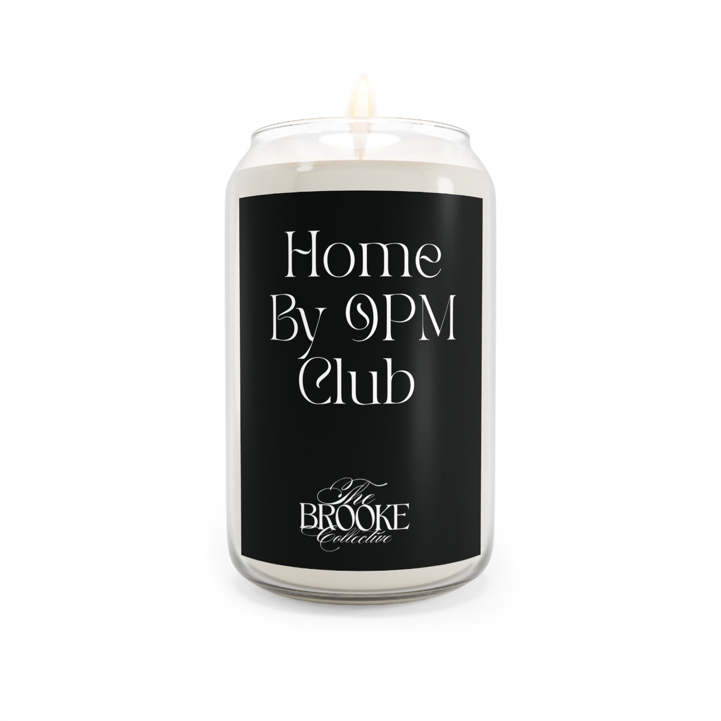 Scented Soy Candle — “Home By 9PM Club” 13.75oz (Luxury Aromatherapy)